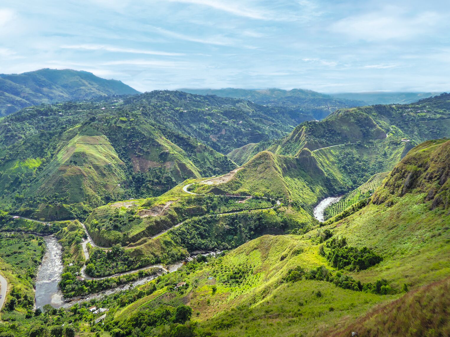 Vue sur le fleuve Magdalena en Colombie