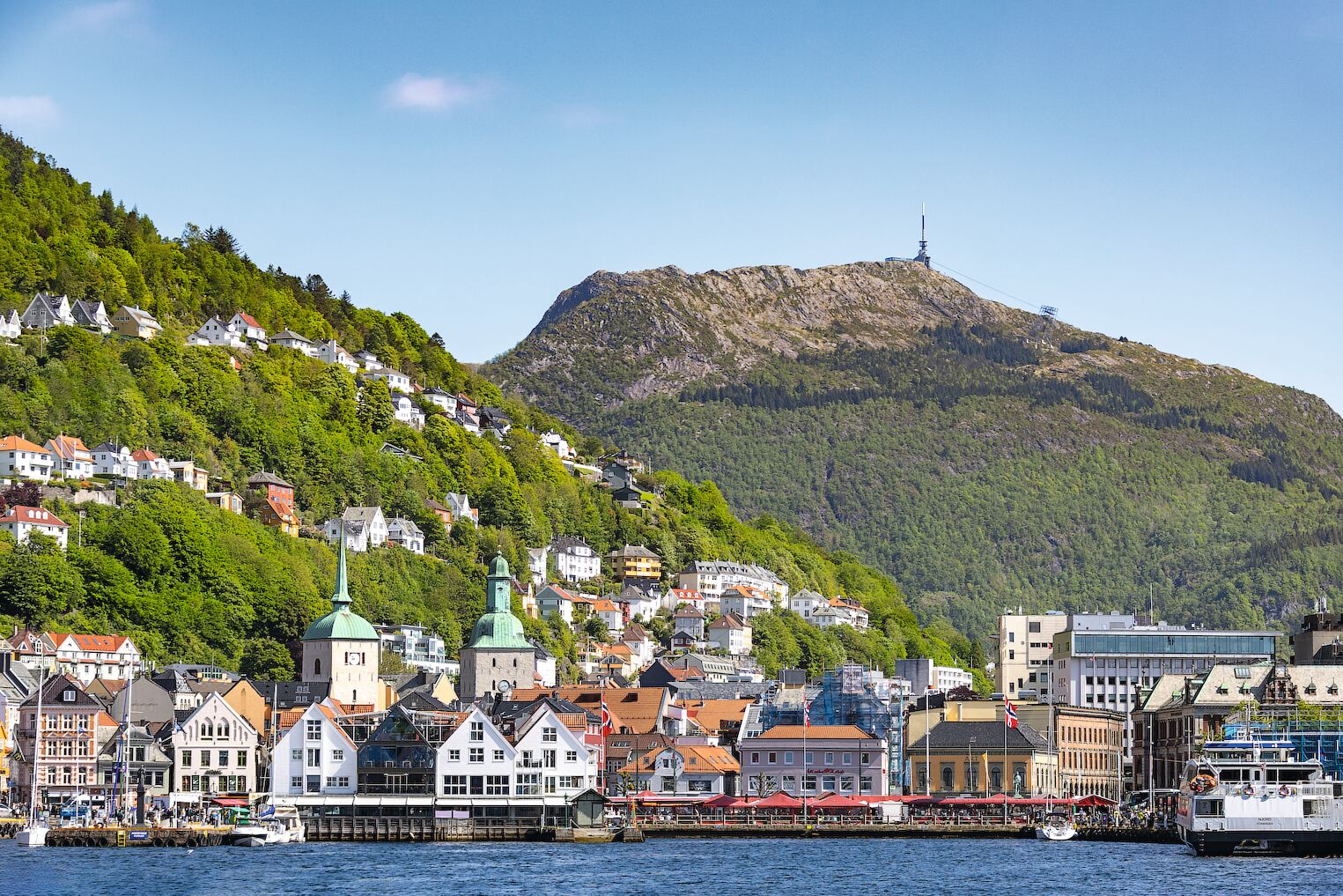 Vue de Bergen et le quartier de Bryggen